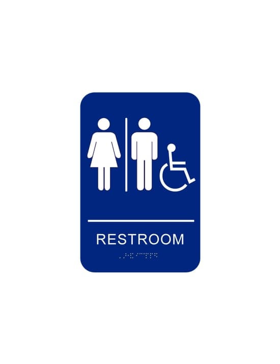 California-Approved Restroom Signs with Braille